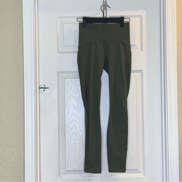Lululemon Train Times 7/8 Pant (25" ) Dark Olive Size 2 - Picture 1 of 9